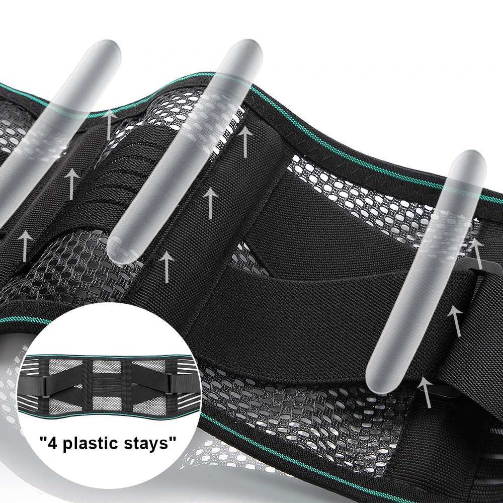 1PCS Lower Back Brace for Pain Relief Adjustable Lumbar Support Belt for Sciatica Breathable Stabilizing with 4 Steel Stays Y251025