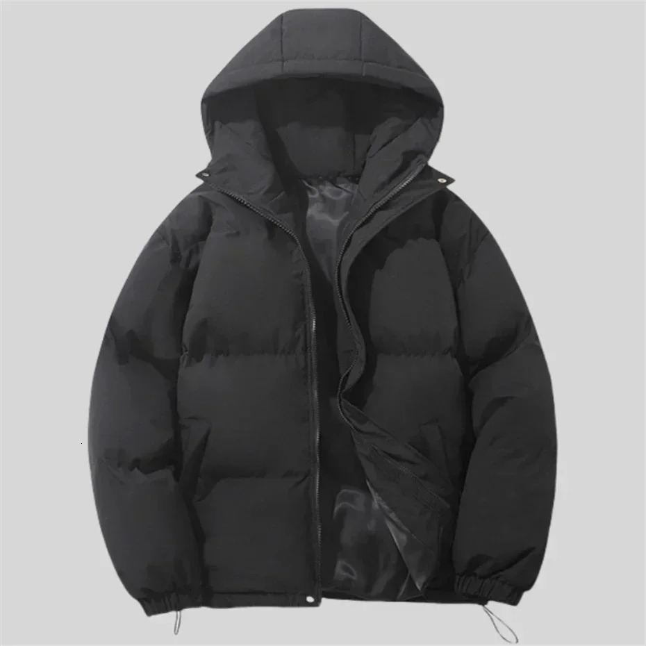 Oversized Mens Winter Fleece Jackets Parkas Hooded Zipper Jackets for Men Thick Warm Casual Pink Jackets Coats Mens Clothing 251020