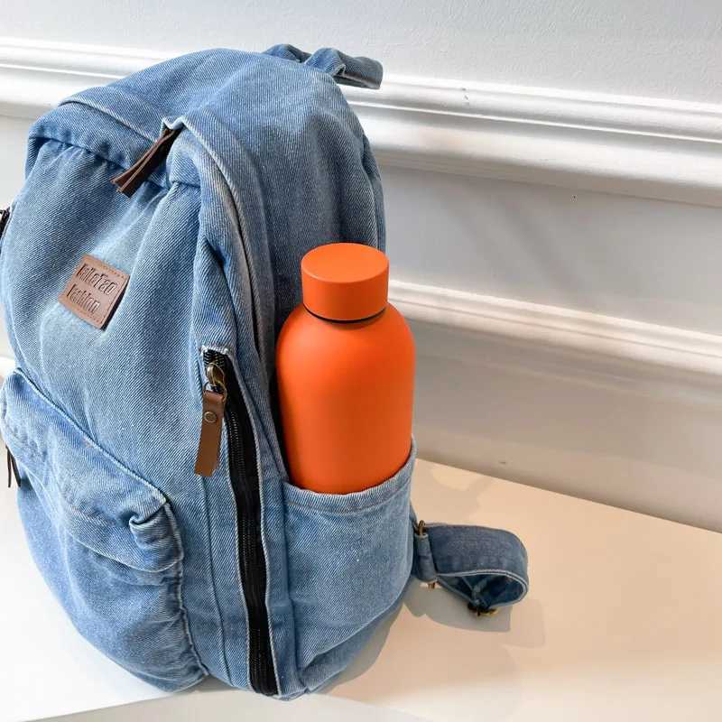 Backpack Large Capacity Denim Backpack Fashion Versatile Multipocket Design Daily Commuter Backpack W251025