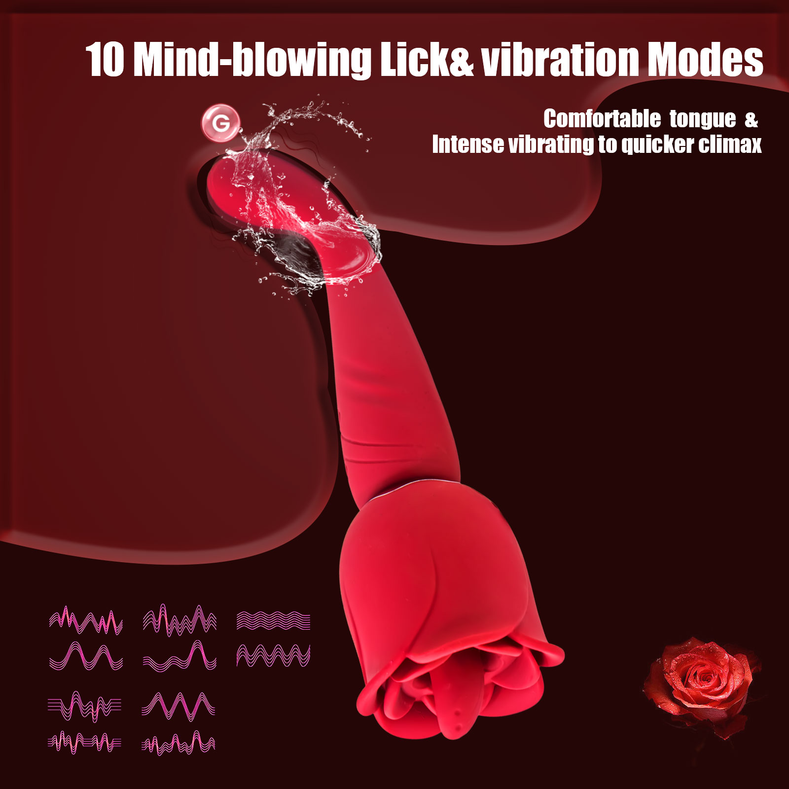 Elegant Rose-Shaped Vibrator - Intimate Adult Toy for Sensual Pleasure