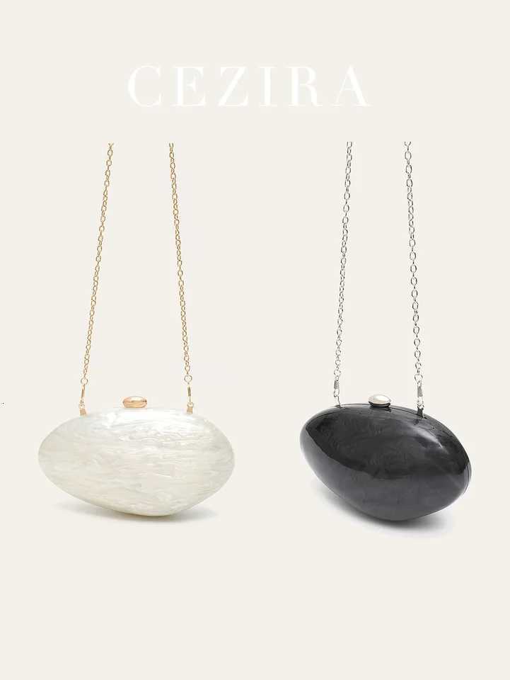 Fashion Womens Glamorous Elegant Novelty Shell Shaped Clutch Solid Color Acrylic Long Chain Evening Bag Party Dinner Banquet Z251024