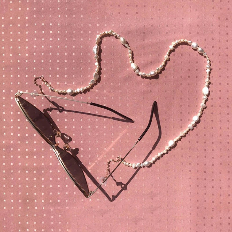 Handmade Trendy Irregular Natural Freshwater Pearl Sunglasses Chain Antislip Beaded Eyeglass Chain Neck Strap 70cm Cord Novelty 251023