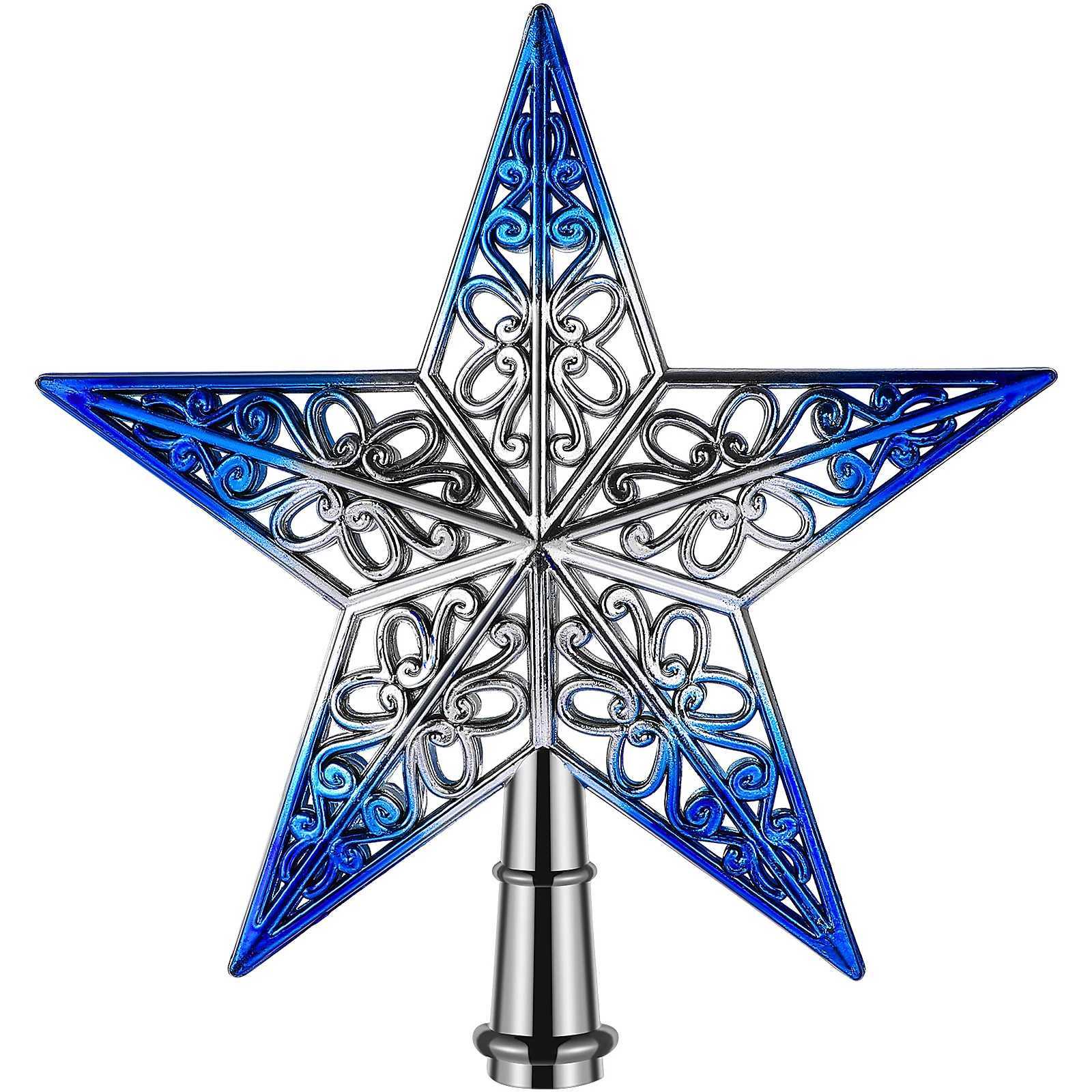 Blue Christmas Tree Star Topper Pendant Drop naments Garland Supplies Xmas Decor Holiday Gifts Festive Party Decorations Tree C251024