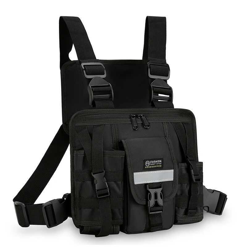 Chest Bag Waist Pack Mens Chest Pack Hip Hop Streetwear Tactical Vest Bag For Men Doub Strap Design Shoulder Bag For Men Sac Y251022