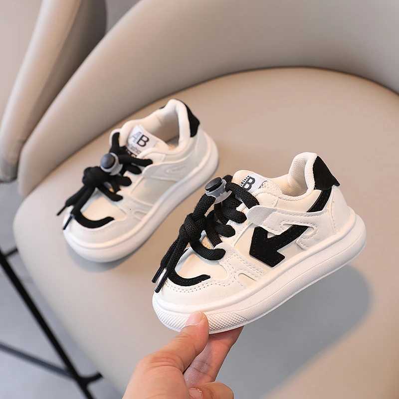 Girls Sports Shoes 2024 New Childrens Leather Casual Shoes Versatile Boys and Babies s skate shoesT251025 S251027
