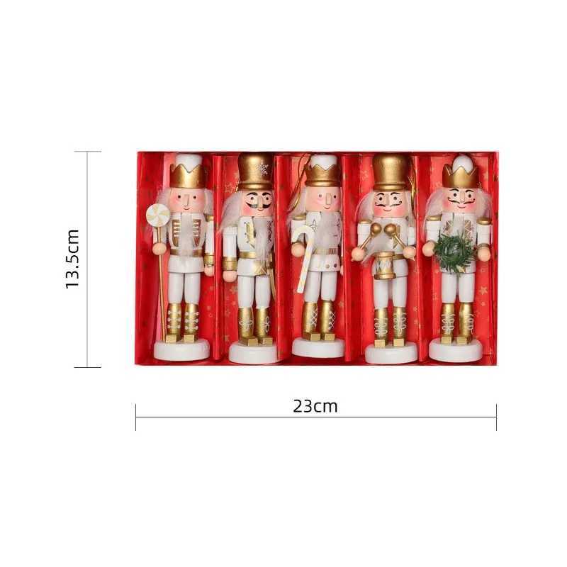 345PCS Christmas Tree Decoration Pecan Soldier Hanging Christmas Wooden Ornament New Year Pecan Soldier New Year Gift Set C251024