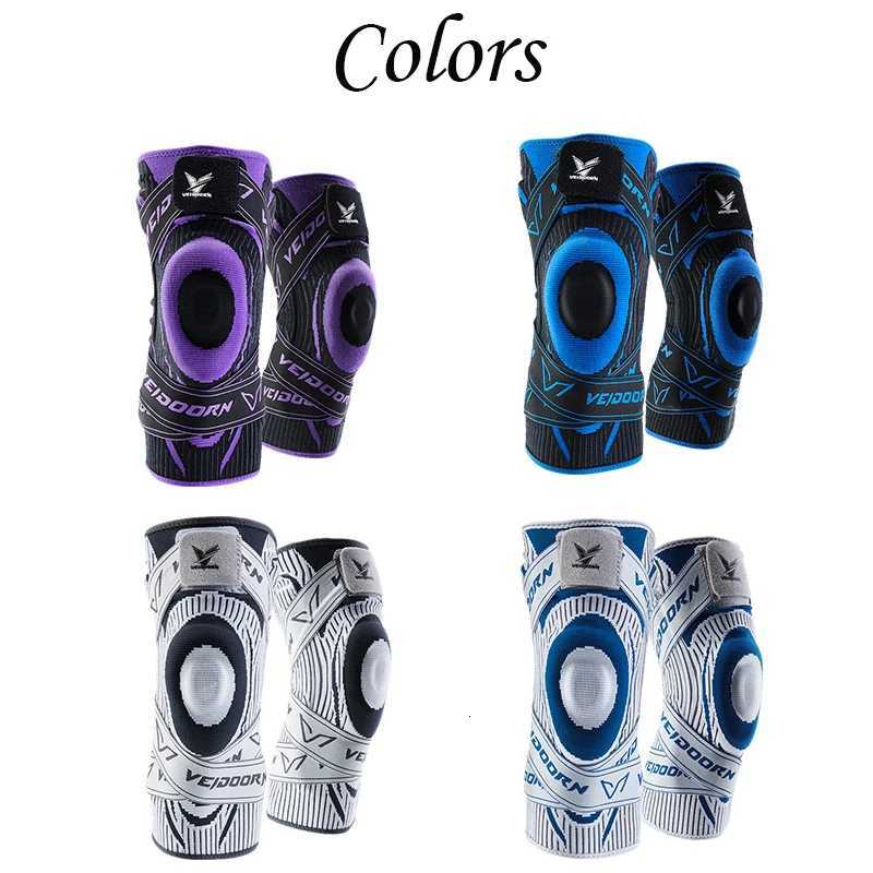 Veidoorn Compression Knee Brace with Straps TPE Pad AntiSlip Silicone Gel Arthritis Support Sports Knee Sleeve for Running Y251024
