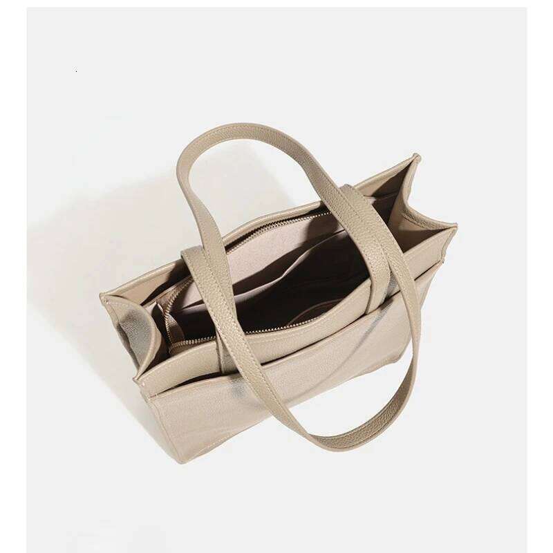 Women Niche Design Tote Handbag Large Capacity Pu Leather Casual Commuter Shoulder Bags Solid Color Female Travel Underarm Bag 251023 1025