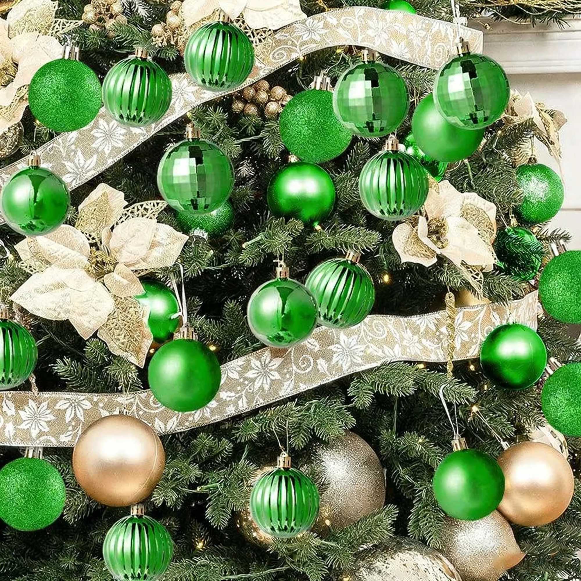 36pcs 3cm Christmas Balls Xmas Tree Hanging Pendent Plastic Red Gold Christmas Ball Ornaments Navidad 2025 Home Decor Kids Gift C251024