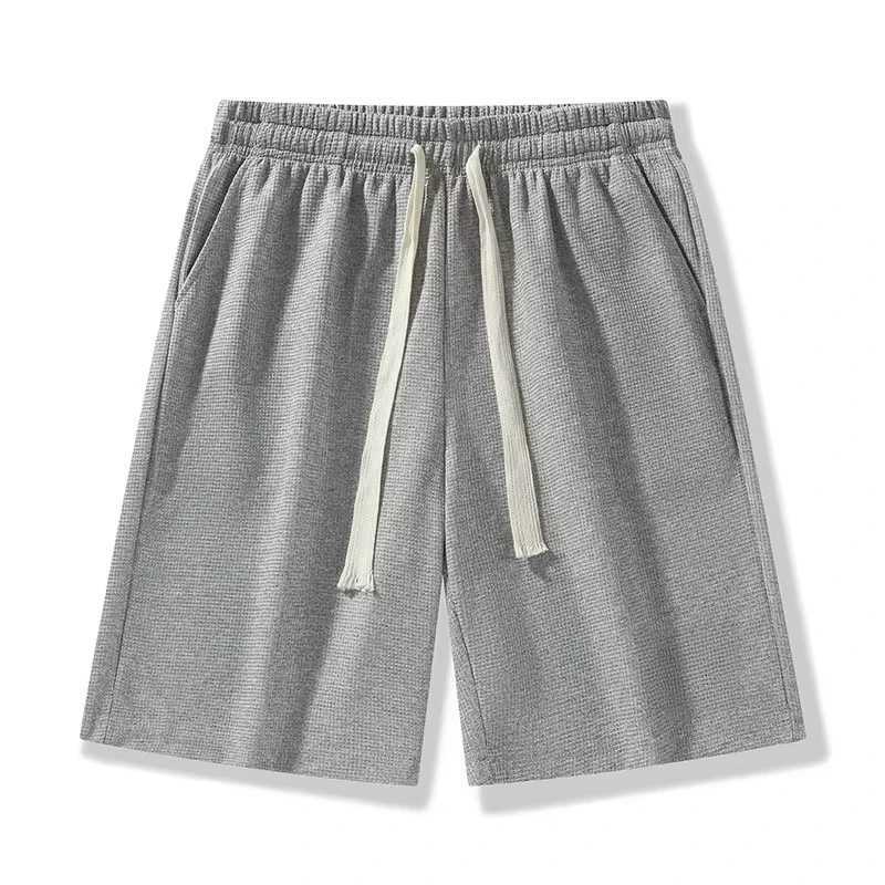 2025 spring and summer new mens solid color quiet 100 cotton shorts casual loose fashion wearXJ251025