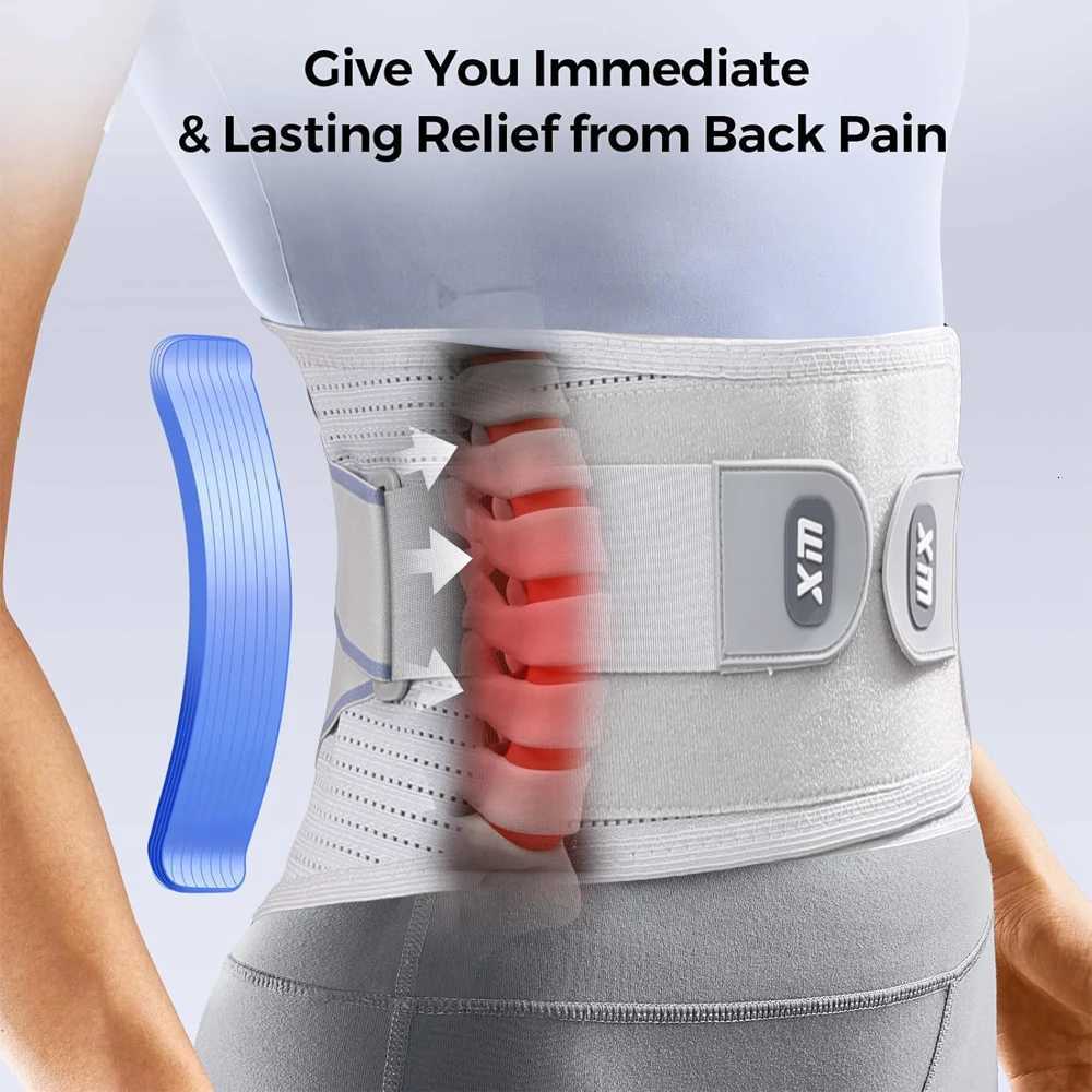 Sports Back Support Belt with 4 Stays for Heavy Lifting Sedentariness Breathable Lumbar Support for Herniated Disc Sciatica Y251025