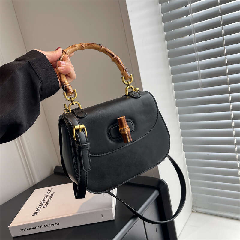 Handheld Bamboo 2025 New Saddle Women's Simple Fashion Trendy Shoulder Crossbody Bag