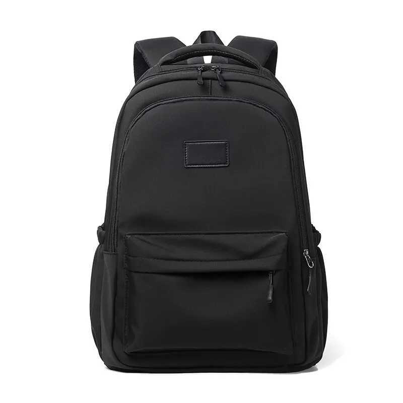 14 Inch Men And Women Universal School Bag Leisure Solid Color Outdoor Sports Shoulder Bag Large Capacity Travel Laptop Backpack W251025