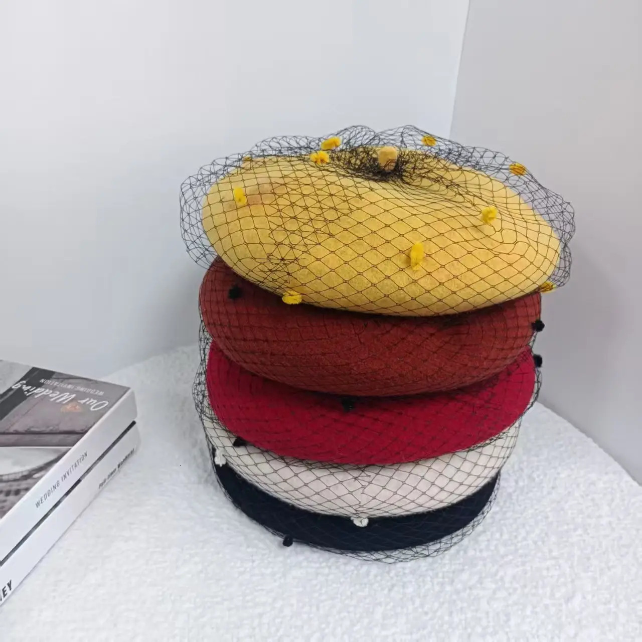 Amber Color Winter100 Wool Warm Beret Hat For Women Autumn Big Head Fashion Lace Cashmere Cap Top Quality Female Boina Gift 251023