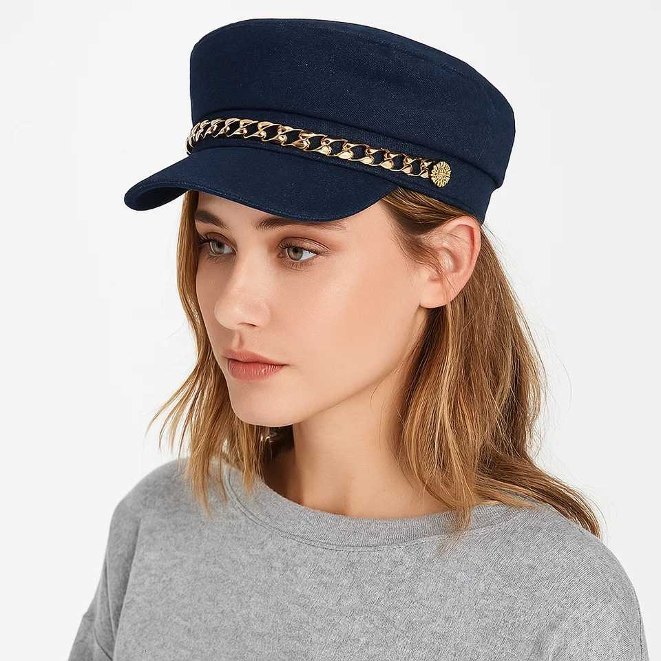 Fashion Denim Beret Korean Style Newsboy C Denim Octagonal Hat Artist Hat British Style Retro Painter Hat Autumn Y251025