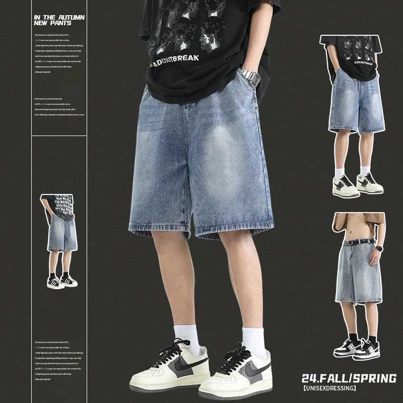 2025 New Summer Shorts Jeans Men Denim Pants Stretch Dark Blue Fashion Design Mens Jeans Slim Straight Male Short Jeans HombreXJ251025