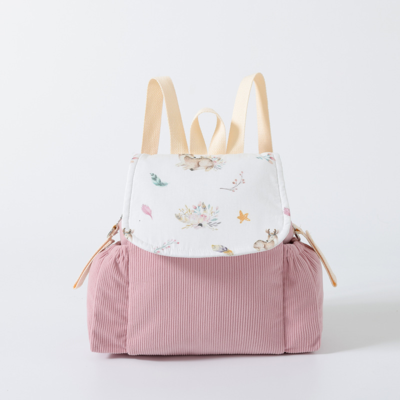 New Boys' and Girls' Designer Backpacks, Outdoor Small Backpacks for Preschoolers, Lightweight Corduroy Backpacks for Children