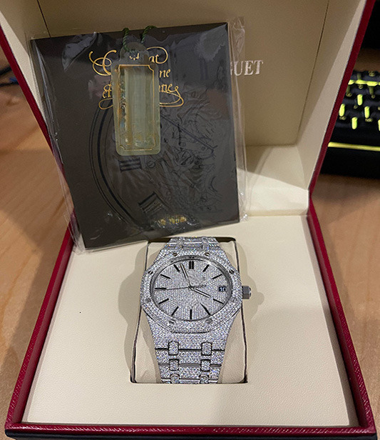 MoissaniteWatchVVS Quality Auto-Winding Timepiece with Mechanical Hip-Hop Men and Women Anti-GRAvity Technology Pass the dia