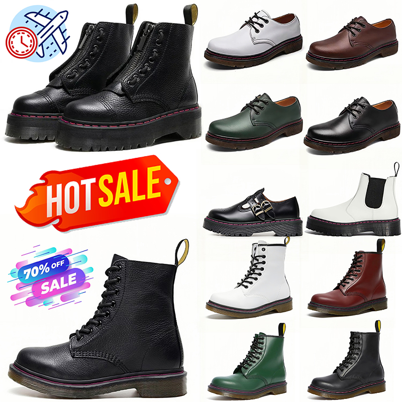 Docs martins designer boots for mens women Outdoor high quality boots snow boots Indoor slippers Classic black white Style