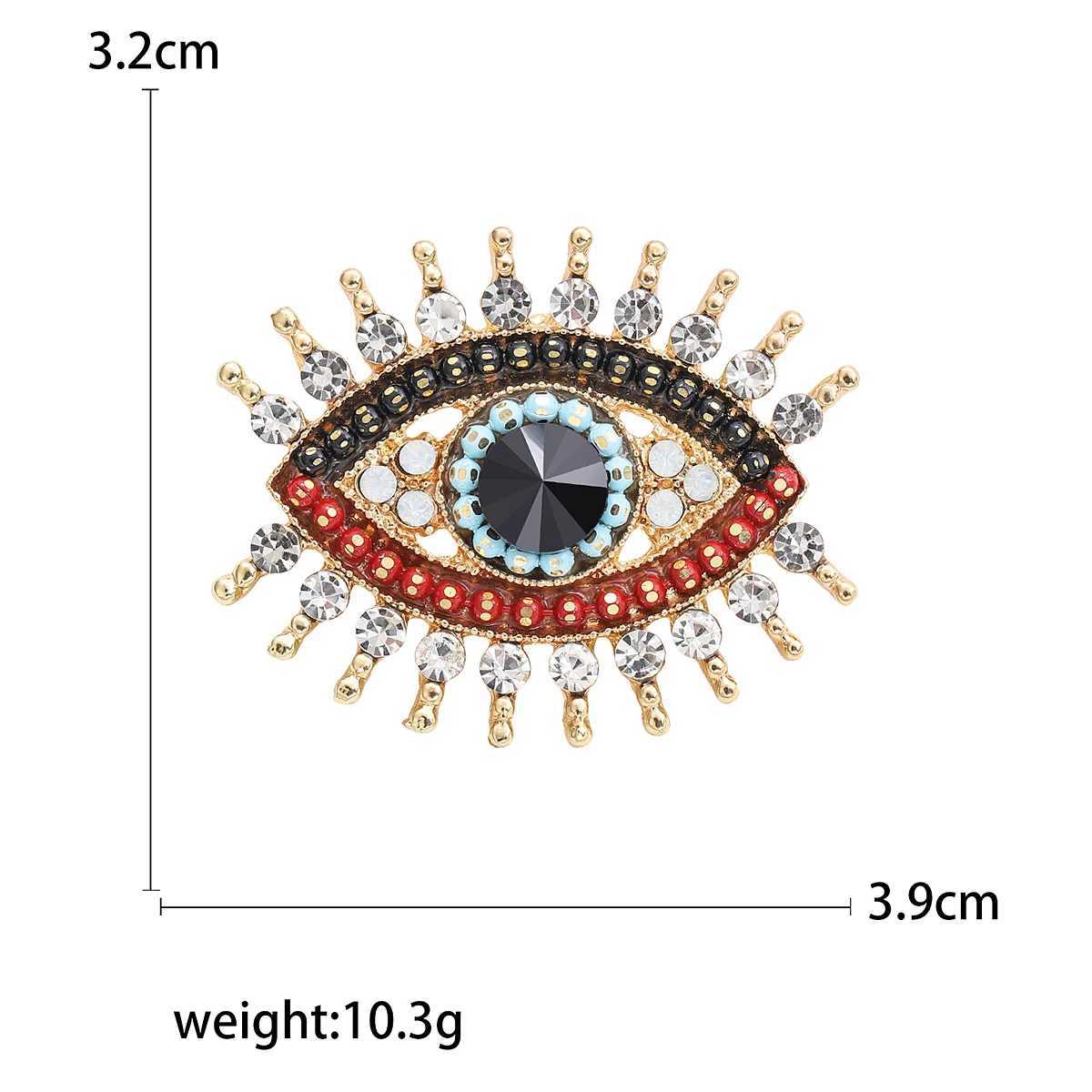 Rhinestone Eyes Brooches for Women Unisex Glass Figure Apparatus Pins Banquet Party Backpack Gifts Jewelry Accessories J251115