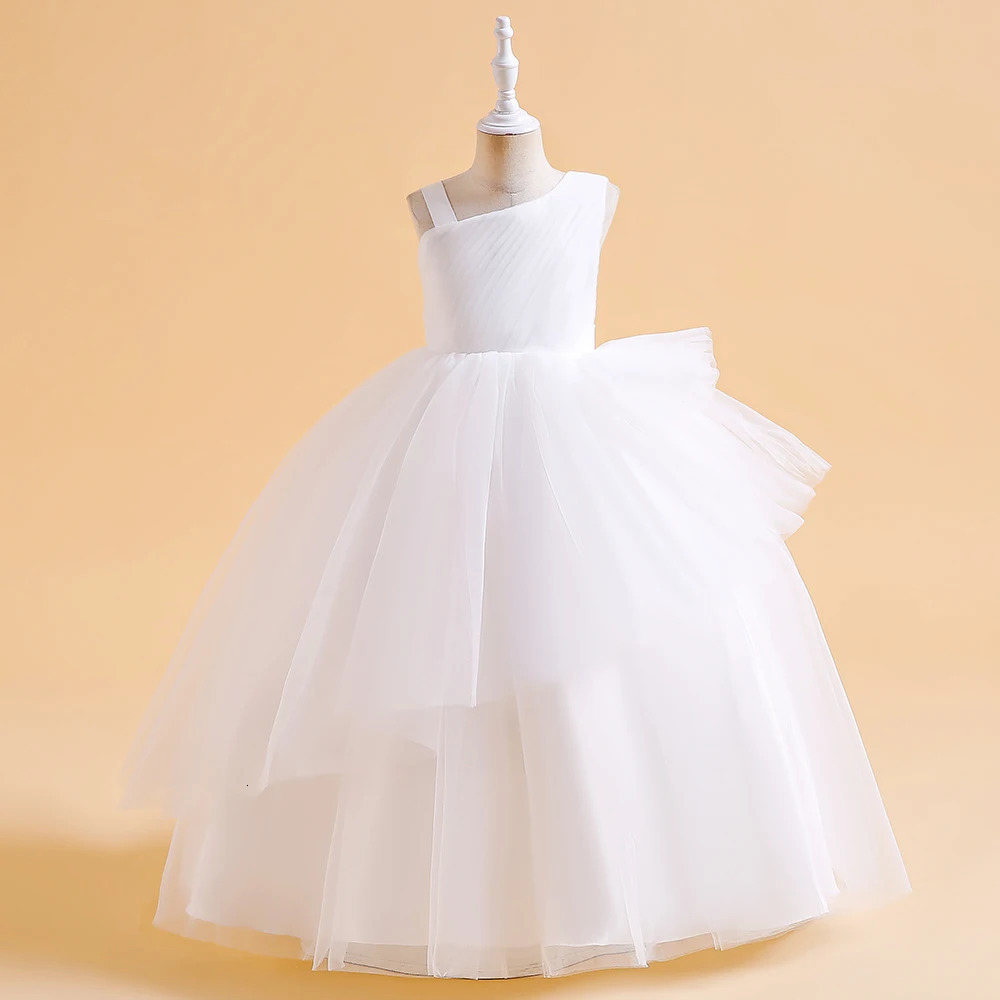 Tulle White Bridesmaid Dresses For Girls Children Costume Elegant Kids Wedding Party Dress Teen Girl Birthday Evening Vestidos 251023