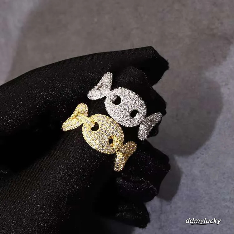 Moissanite Rings For Men: Sterling Sier Gold Plated Hip Hop Ring - Passes Dia Tester Ddmylucky