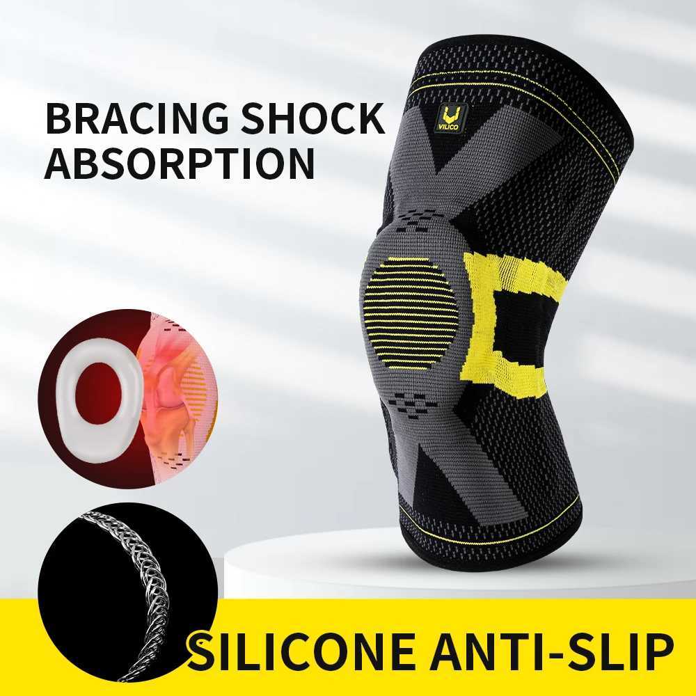 2 Piece Sports Patella Support Knee Brace Knitted Spring Compression Full Protect Elastic Breathable Knee Support For Men Women Y251024