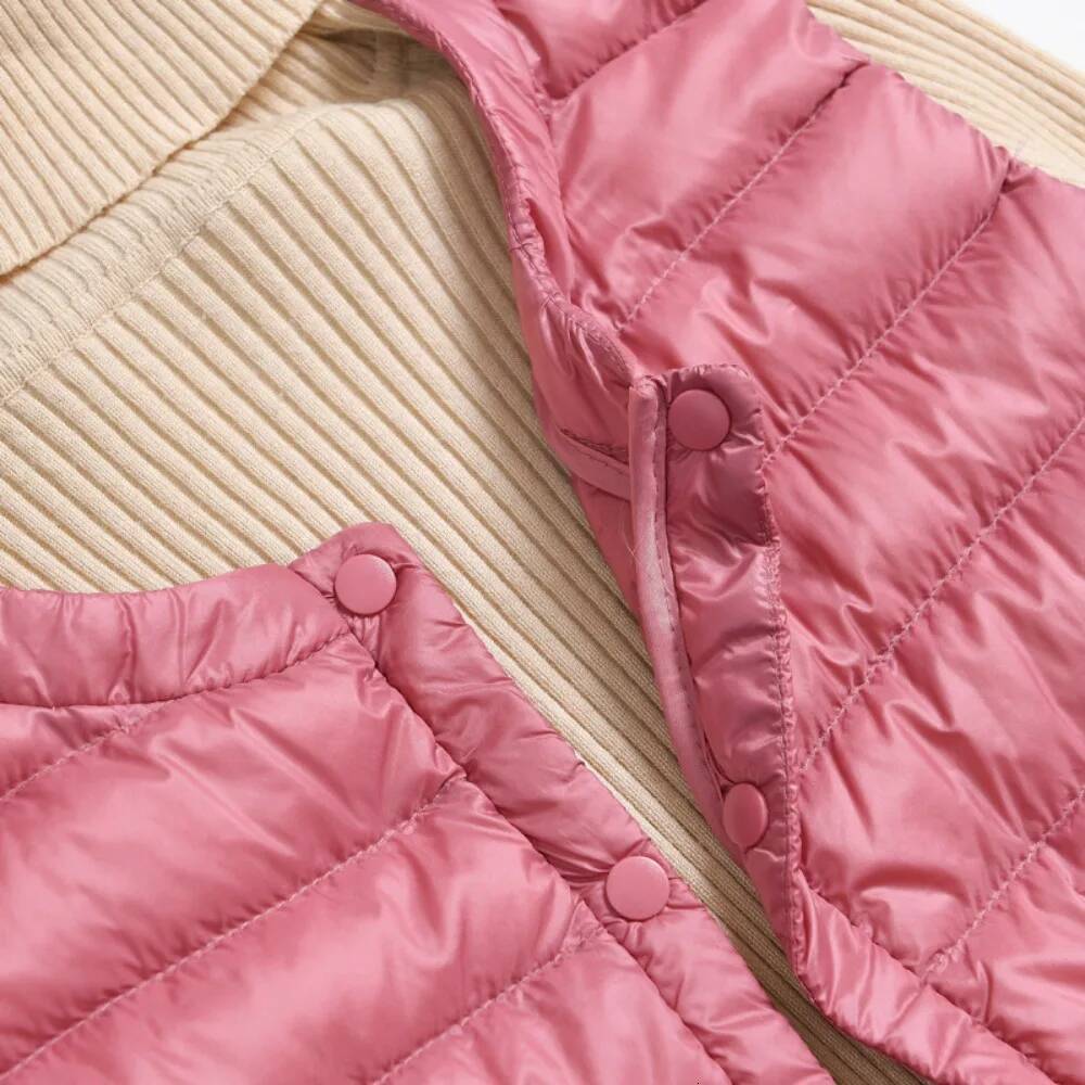 New 2023 Ultra Light Coats Casual Slim Long Duck Down Vests High Quality Women Winter Jackets Female Warm Waistcoat dongdumaoyi