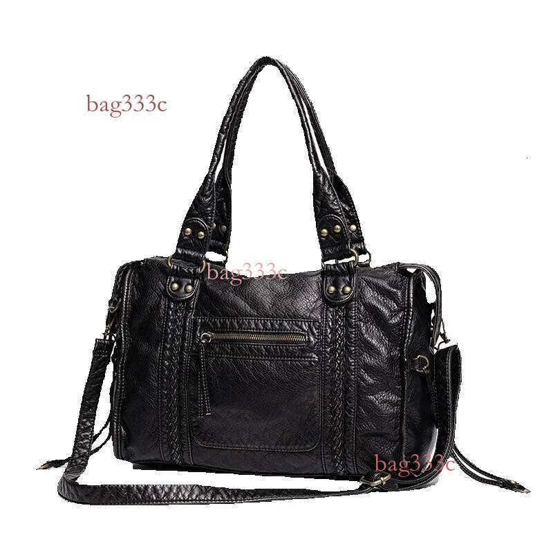 High-Quality Large Capacity Commuter Shoulder Crossbody For Women, Simple Versatile Stylish Casual Handheld Tote Bag Cowhide Woven Bag