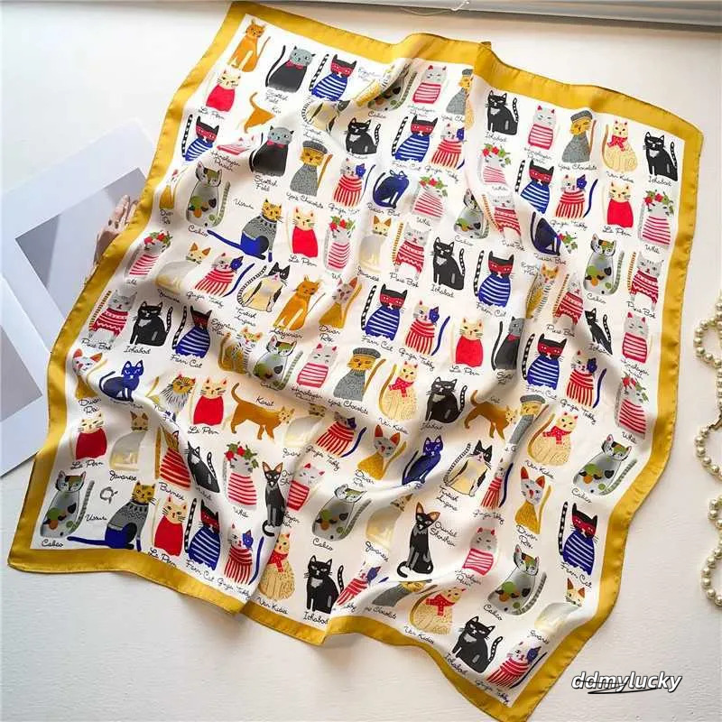 Silk Feel Square Scarf For Women - Versatile Headscarf, Neck Scarf, Hair Wrap, And Fashion Bandana Ddmylucky