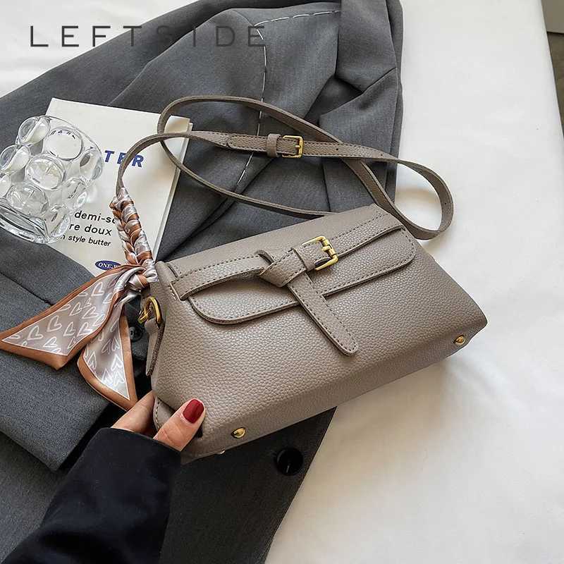 LEFTSIDE Womens Small PU Leather Shoulder Crossbody Bags 2025 Fashion Brand Designer Trend Ribbon Handbags and Purses Z251024