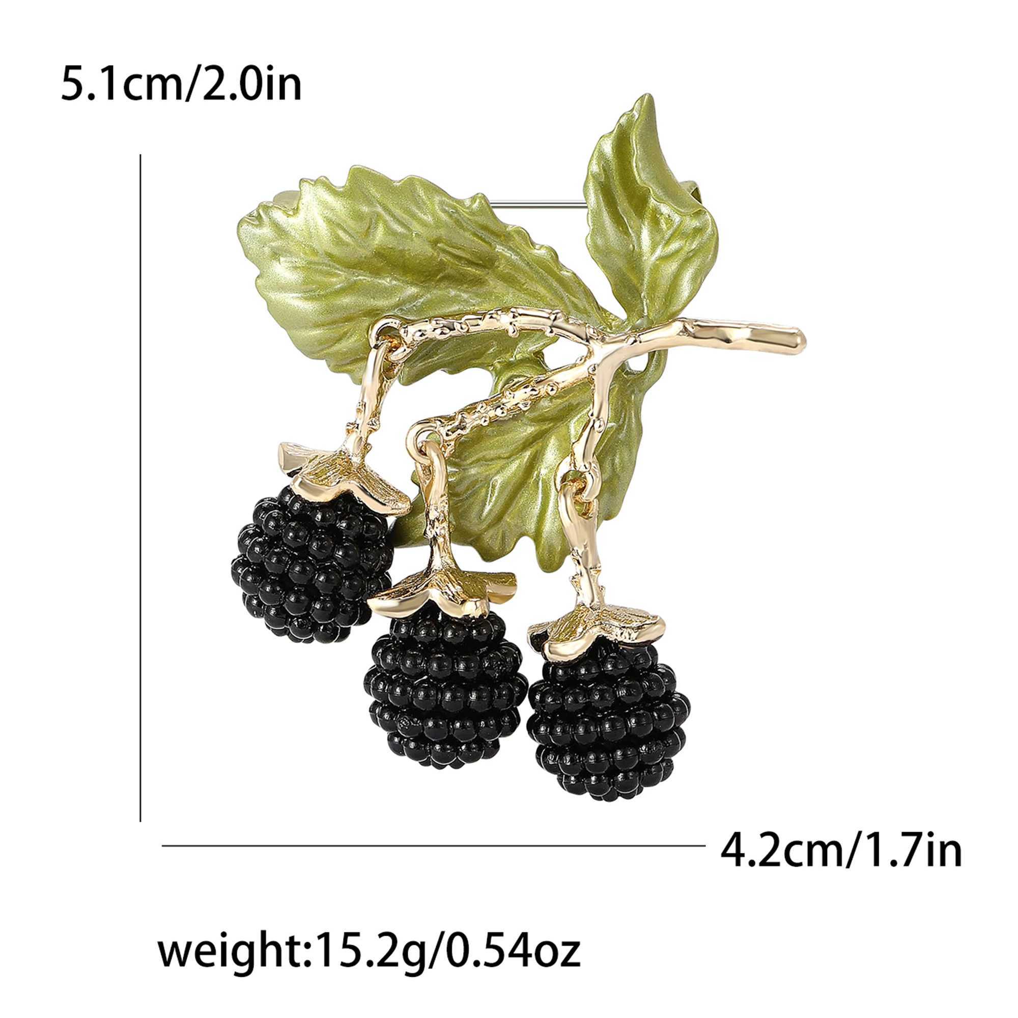BeautBerry Enamel Blackberry Brooches for Women Unisex Fruit Plant Pins Casual Party Accessories New Gifts Friends Decoration J251115