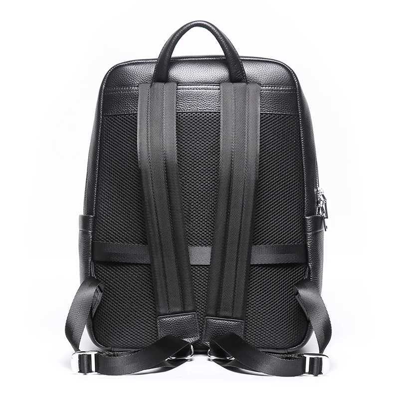 New Cowhide Schoolbag Large Capacity Trolley Bags Travel Backpack Retro Style Mens Bags Laptop Bags W251025