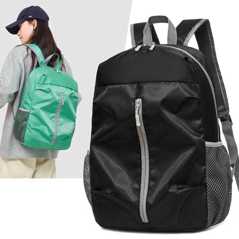 Mens and Womens Nylon Foldable Backpack Casual and Simple Large Capacity Waterproof Travel Bag W251025