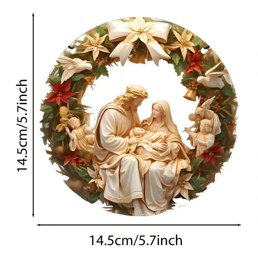 2D Saint Mary Pendant Christmas Gift Christmas Ornament Acrylic Car Pendant Prayer Pendant for Home Garden Decor Christmas Decor C251024