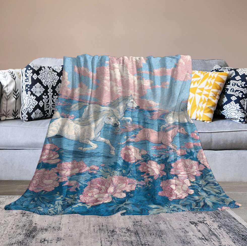 H Designer Horse blanket blanket throw cashmere vibration blanket copert Home Travel Throw Summer Air Conditioner Beach home bedding blankets throws H