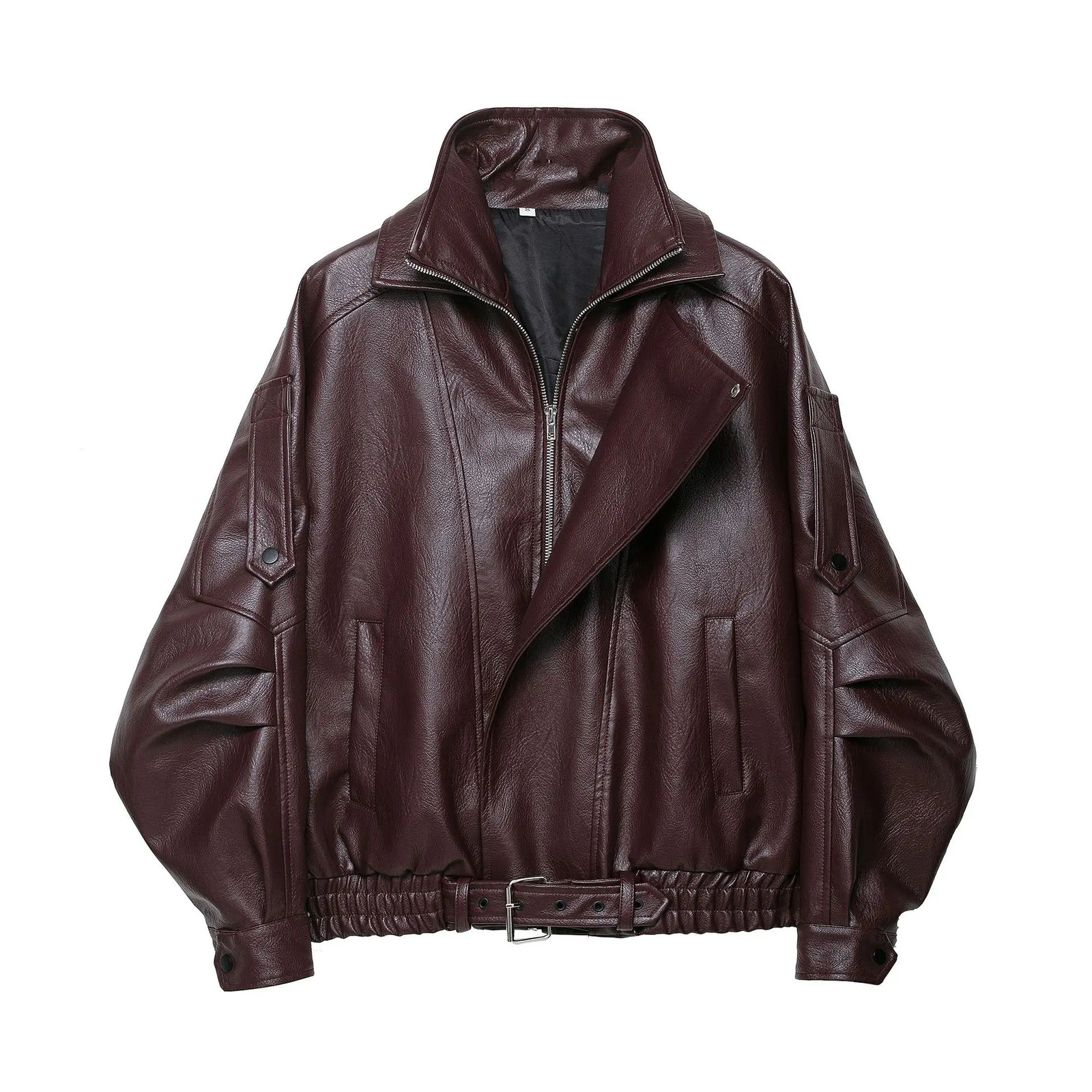 early autumn American high street niche lapel jacket retro loose versatile trendy leather jacket 251020