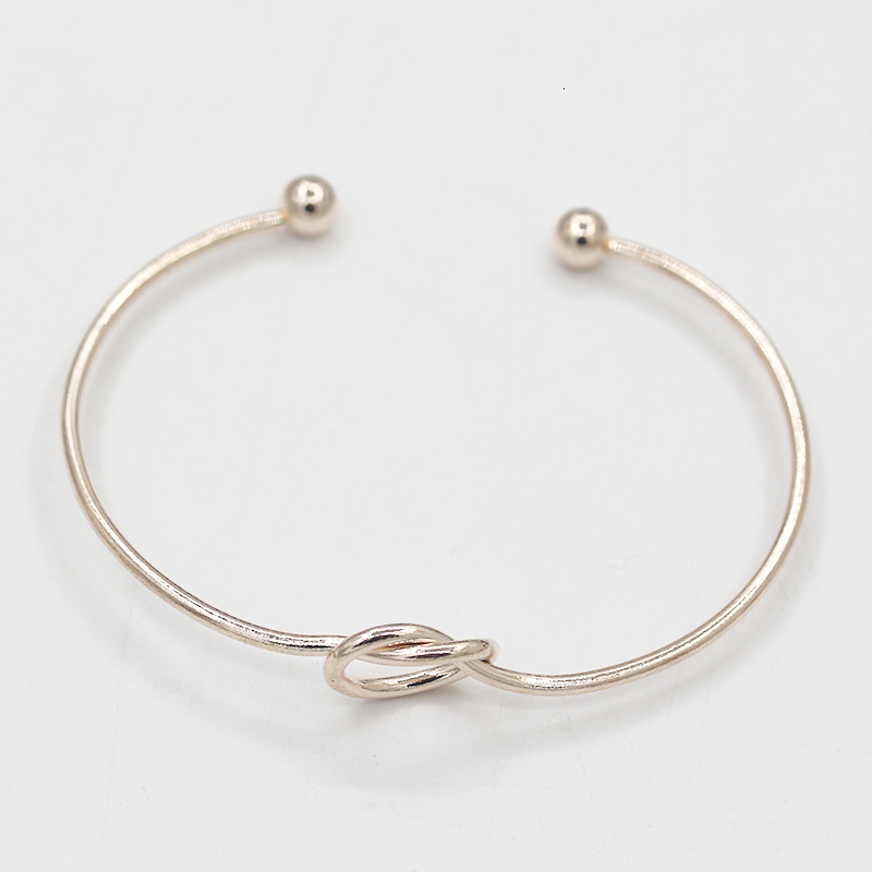 Korean Fashion Simple Versatile Knot Open DIY Men's Women's Bracelet Yiwu Product
