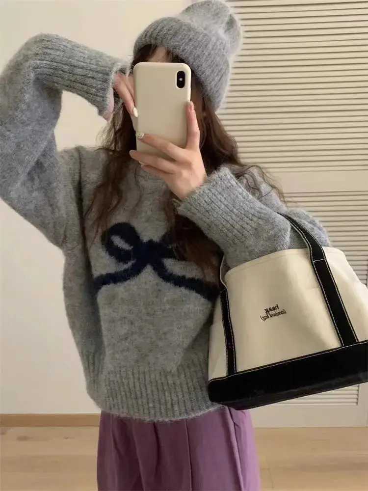 Fashion Pullover Sweater Women Knitted Shirts Autumn Winter Female Oneck Knitwear Long Sleeve Elastic Knit Casual Sweaters TopsT251025