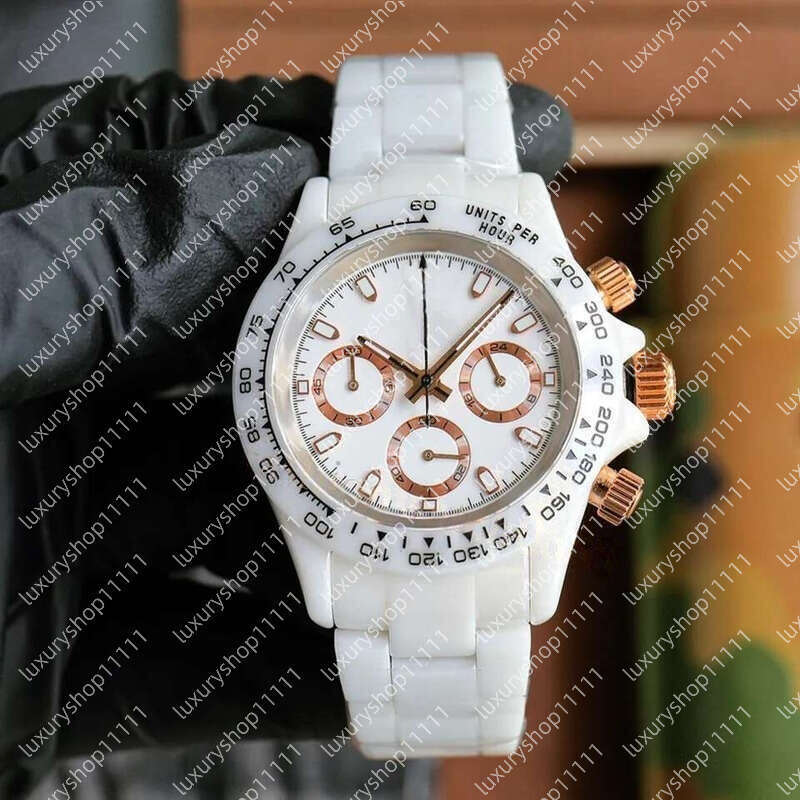 designer Mens Designer High quality quartz White Ceramic Band Luminous Sapphire Waterproof Montre e Watch ceramics watch Luxury watch