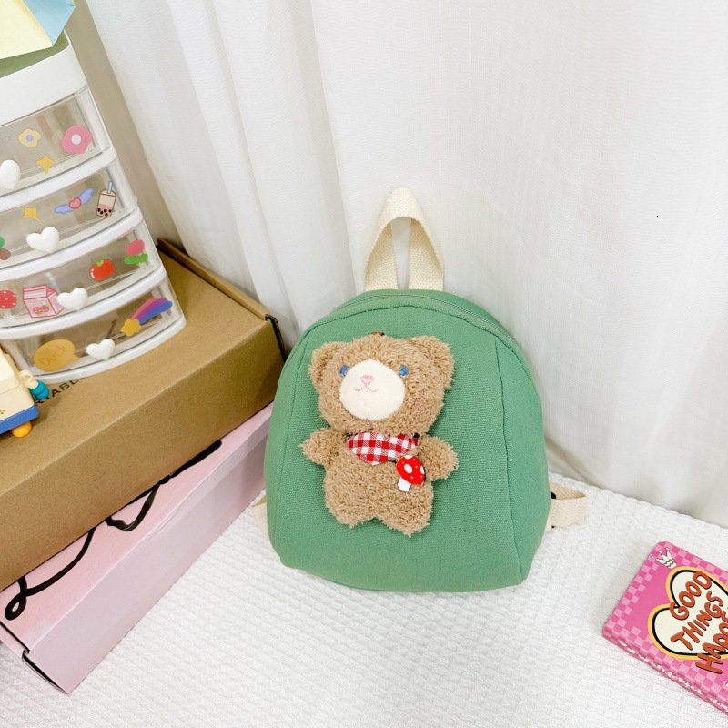 New hot selling cartoon cute little brown bear backpack for boys and girls traveling super cute backpack mini baby backpack