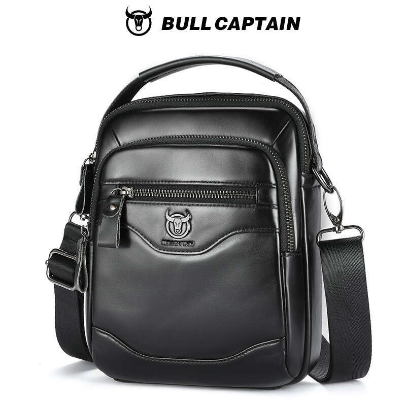 Captain Cow Goods Top Layer Cowhide Single Shoulder Crossbody Genuine Leather Men S Inch High End Multifunctional Bag High Quality designer