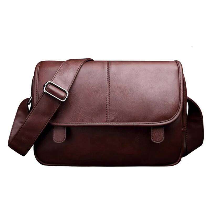 Brand Shoulder Bags For IPAD Leather Business Handbag Large Side Sling Men Crossbody Messenger Bag Suotong251025