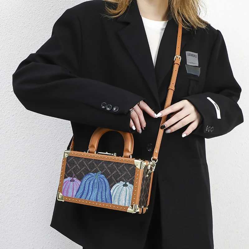 Genuine Leather Women Handbags Evening Bag Top Handle Satchel Crossbody Bag Small Hard Purse Pumpkin Box Bags Z251024