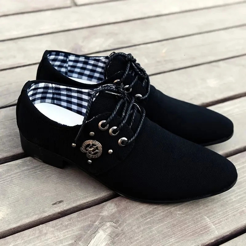 Canvas Derby Shoes Mens Dress Shoes Wedding Canvas Casual Flats Male Formal Footwear Mixcolor Loafers loafers for men shoes 251023