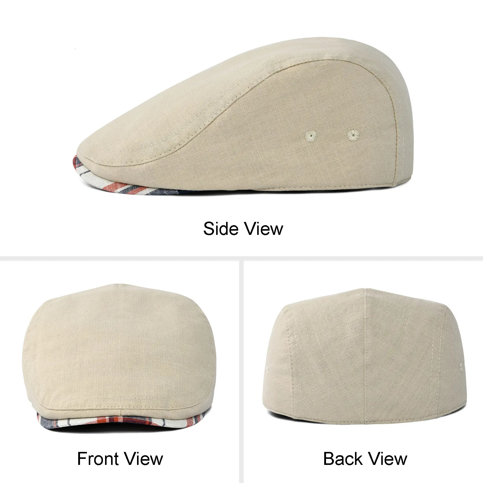 JANGOUL Linen Cap Irish Flat Cap for Men Casual Fitted sboy Cap Adjustable Classic Ivy Gatsby Hat 251021