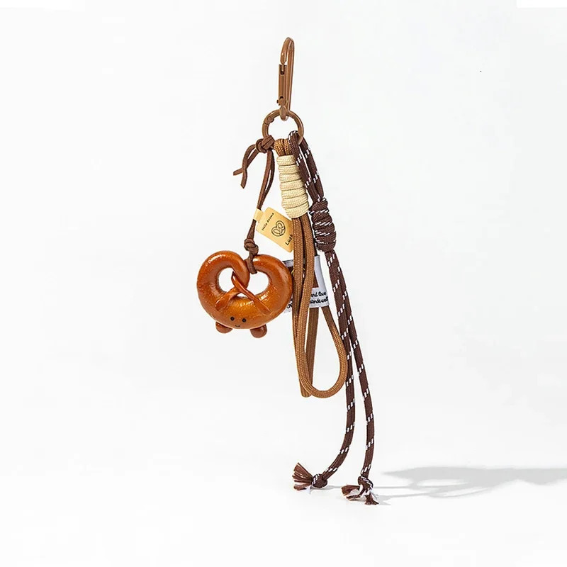 Braided Rope Bag Pendant Highgrade Keychain Pendant Cute Alkaline Water Bread Ins Bag Pendant Chocolate Pendant 251023