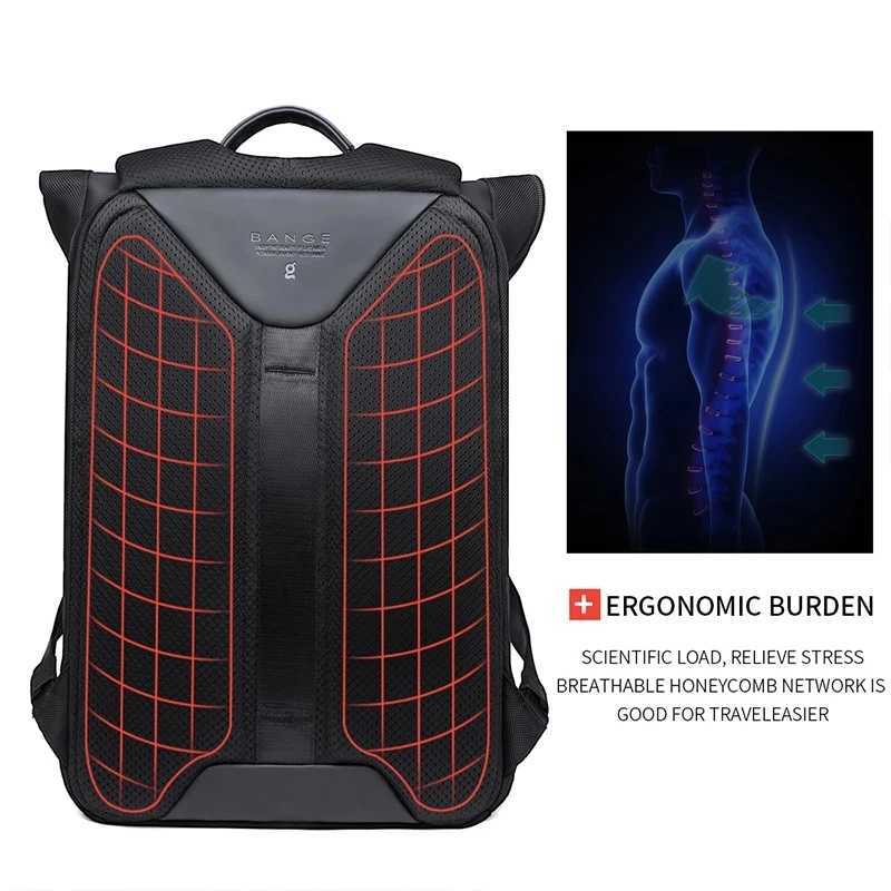 Bange Men Fashion Backpack 156inch Multifunctional Waterproof Backpack Daily Travel Bag Casual School Rucksack W251025