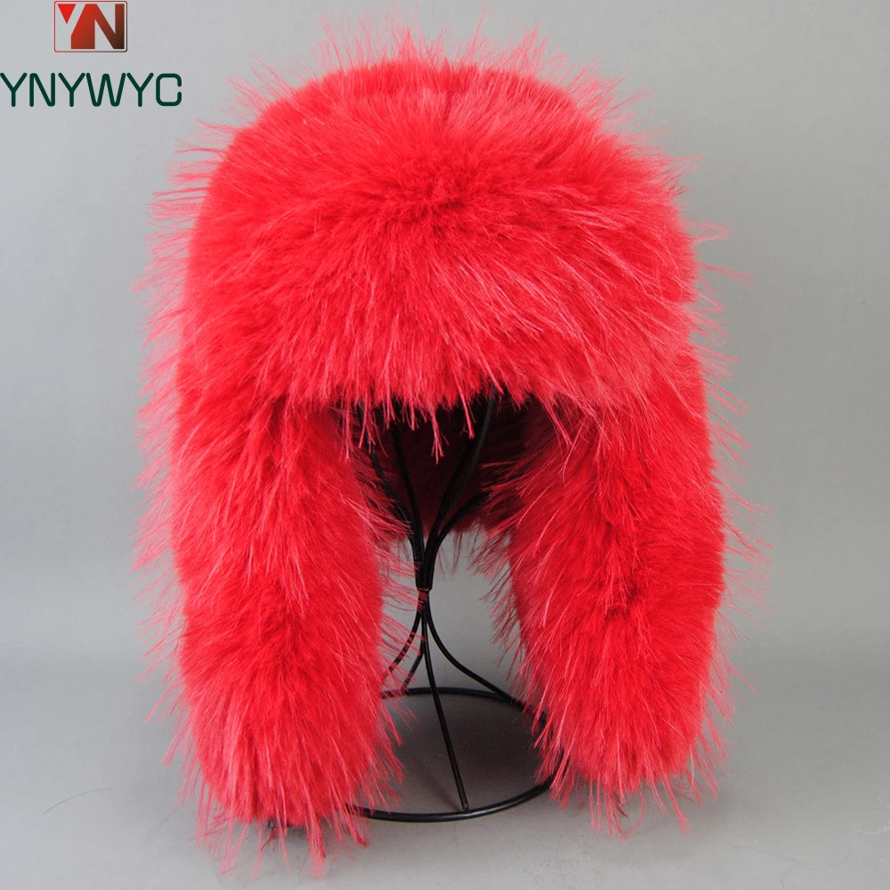 Highend Artificial Hat Unisex False Raccoon Fur Hat Lei Feng Cap Ear Cap Real False Fur Hat 100 Top False Hat 251024