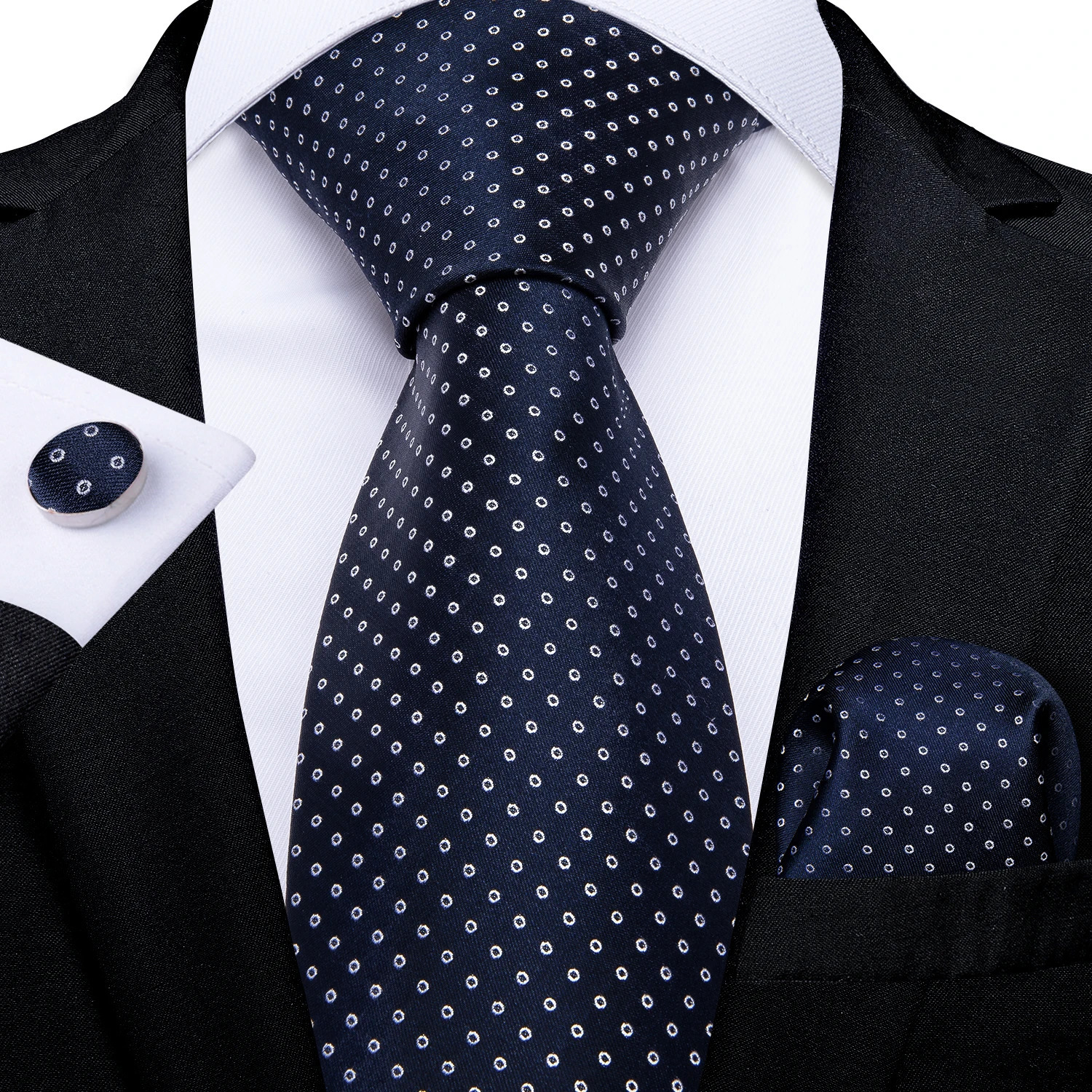 3pcsset Paisley Floral Silk Ties for Men with Crystal 8cm Necktie Handkerchief Cufflink Set Wedding Accessories 251023